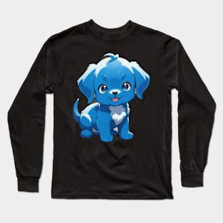 Cute blue puppy Long Sleeve T-Shirt